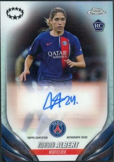 Korbin Albert #A-KA Soccer Cards 2023 Topps Chrome UWCL Autograph