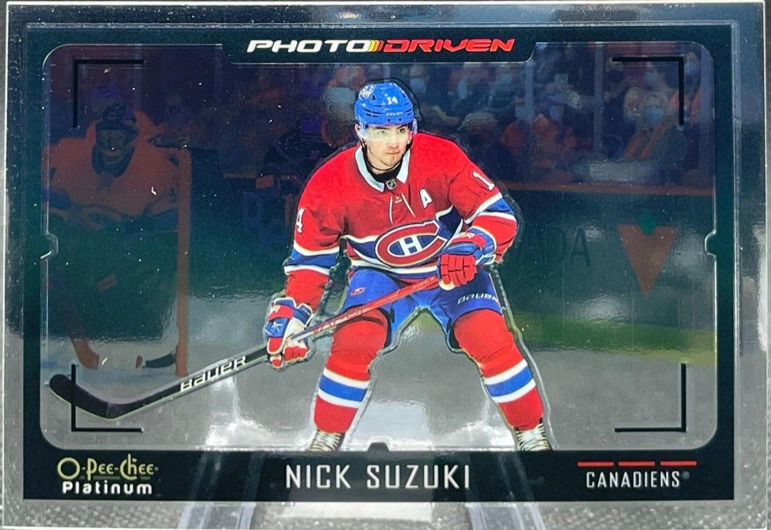 Nick Suzuki #PD-7 Hockey Cards 2021 O-Pee-Chee Platinum Photo Driven