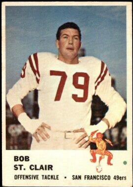 Bob St. Clair #63 Football Cards 1961 Fleer