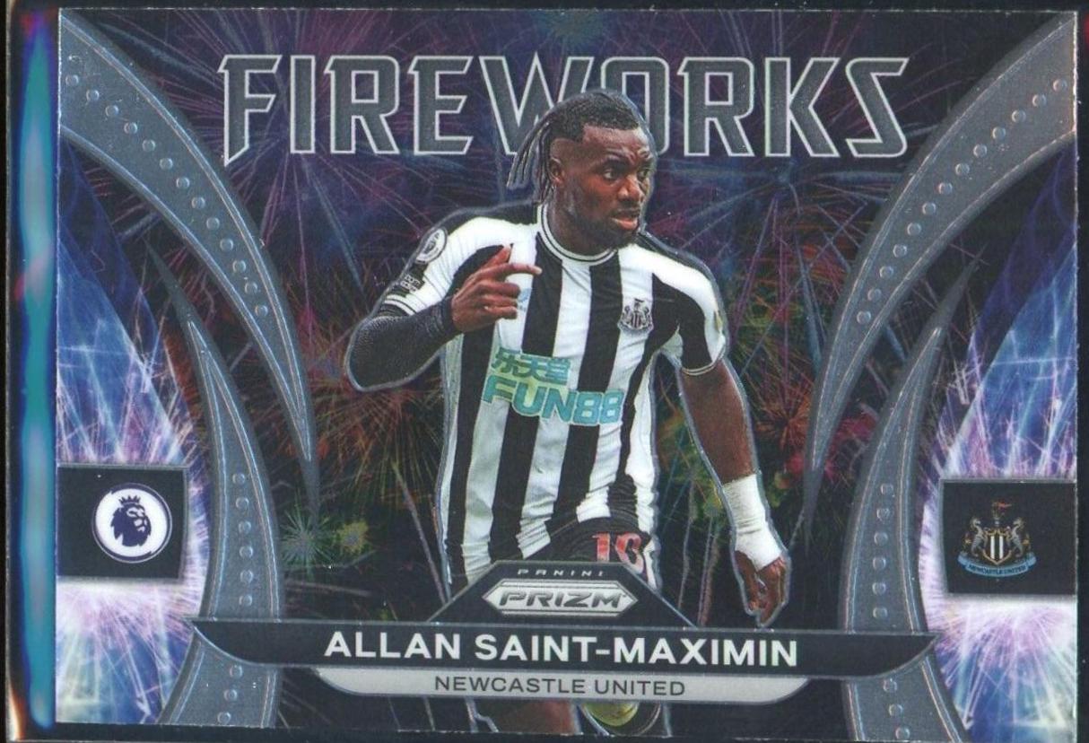 Allan Saint Maximin #12 Soccer Cards 2022 Panini Prizm Premier League Fireworks