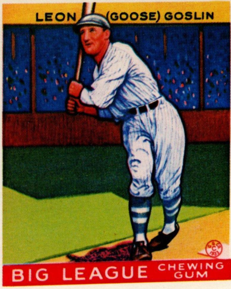 Leon Goose Goslin #168 1977 Dover Classic Reprints Baseball