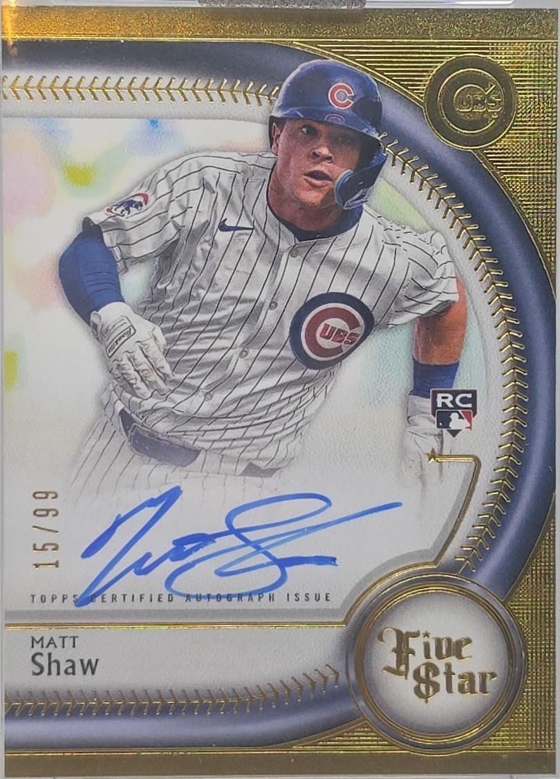 Matt Shaw #FSA-MSW 2025 Topps Five Star Autograph Baseball