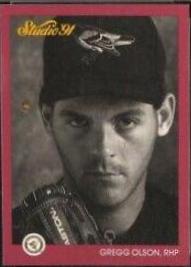 Gregg Olson #8 Baseball Cards 1991 Studio