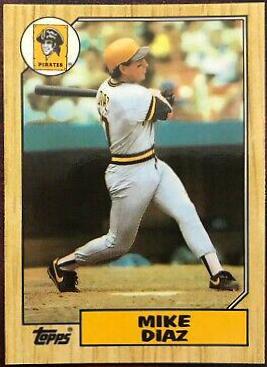 Mike Diaz #469 Baseball Cards 1987 Topps Tiffany
