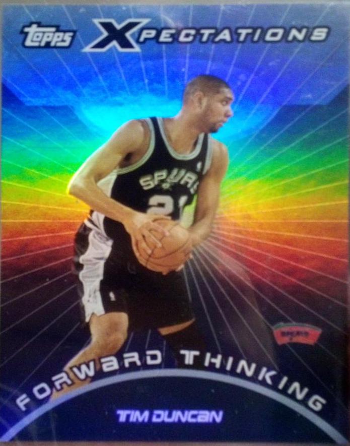 Tim Duncan #FT4 Basketball Cards 2001 Topps Xpectations Forward Thinking