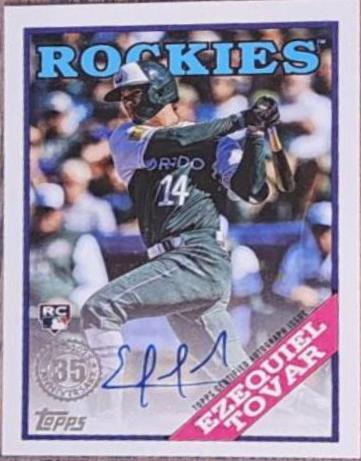 Ezequiel Tovar #88BAU-ET Baseball Cards 2023 Topps Update 1988 Autographs