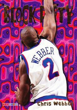 Chris Webber #23 Basketball Cards 1995 Hoops Block Party