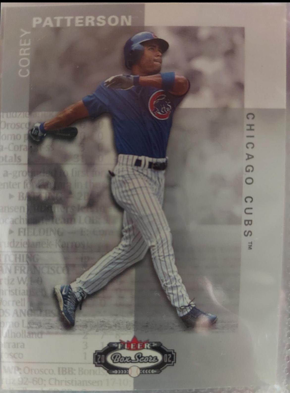Corey Patterson #117 Baseball Cards 2002 Fleer Box Score