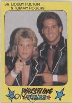Bobby Fulton, Tommy Rogers #36 Wrestling Cards 1986 Monty Gum Wrestling Stars