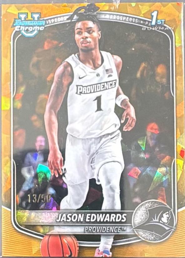 Jason Edwards #BCP-16 2025-26 Bowman Sapphire Basketball Chrome Prospects Sapphire