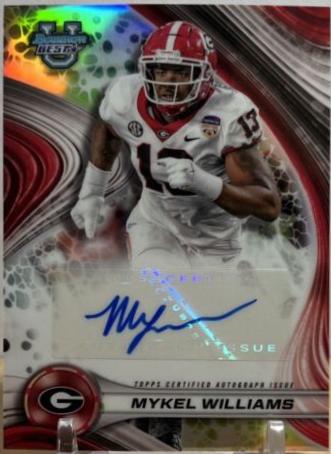 Mykel Williams #BOA-MW 2024 Bowman Best University Autograph Refractor Football
