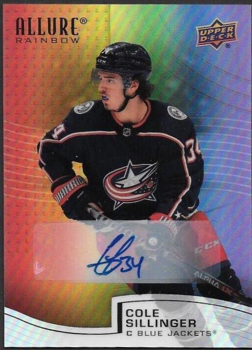 Cole Sillinger #R-48 2021 Upper Deck Allure Rainbow Hockey