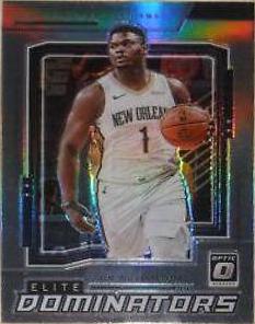 Zion Williamson #1 Basketball Cards 2021 Panini Donruss Optic Elite Dominators