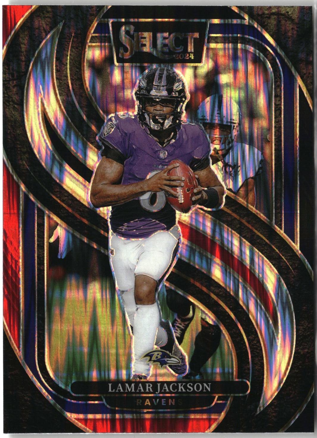 2024 Lamar Jackson [Black Red Prizm Shock] #121