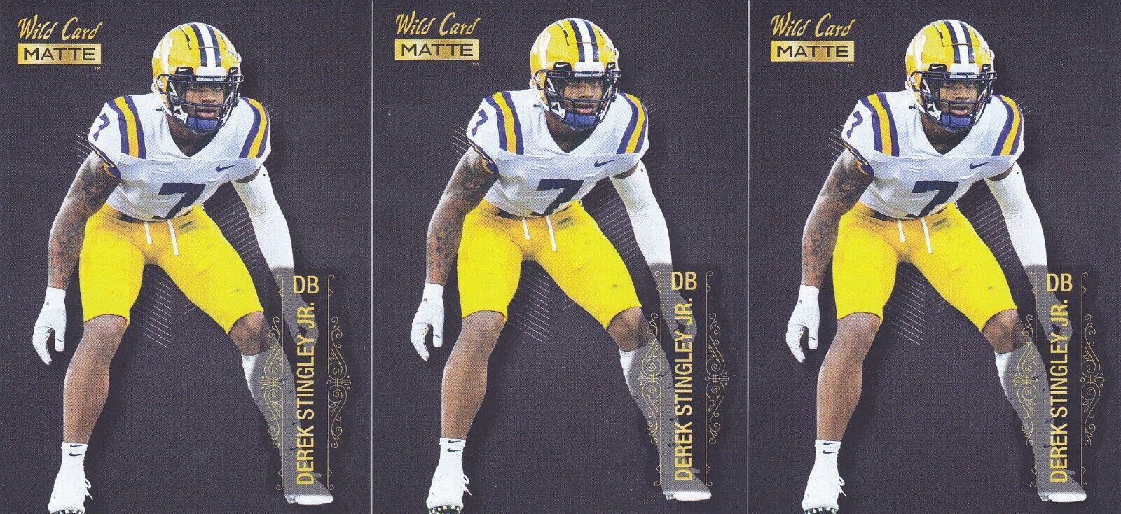 Derek Stingley Jr. #MB-32 Football Cards 2022 Wild Card Matte Black