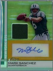 Mark Sanchez [Jersey Autograph Gold Refractor] #80 Football Cards 2009 Topps Finest Prices