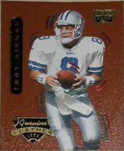 Troy Aikman #8 Football Cards 1996 Playoff Contenders Leather