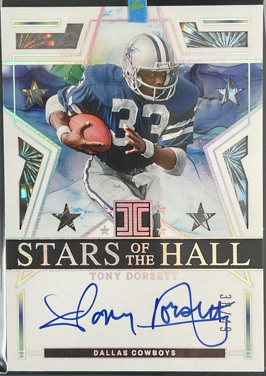 Tony Dorsett #6 Football Cards 2024 Panini Impeccable Stars of the Hall Autograph