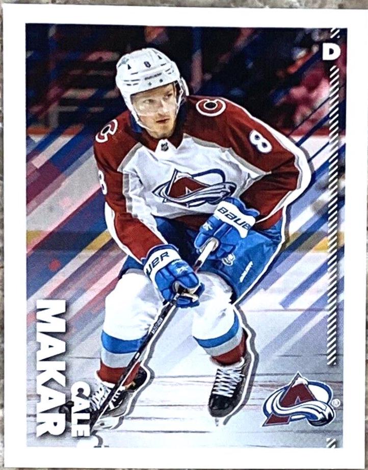 Cale Makar #127 Hockey Cards 2022 Topps NHL Sticker