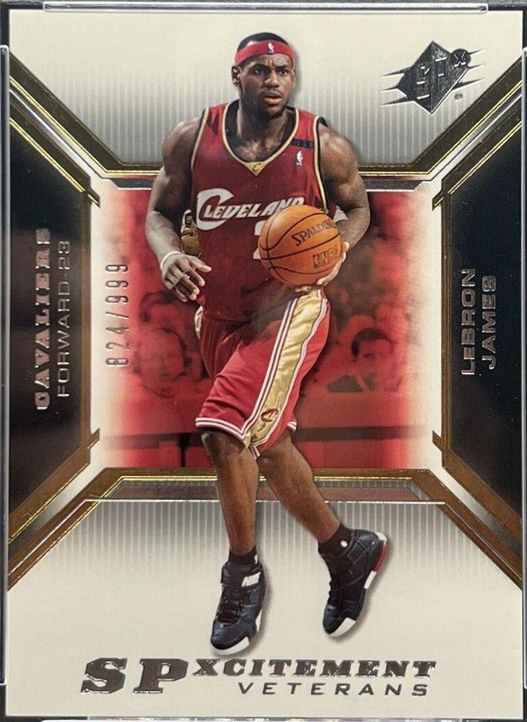 LeBron James #XCV6 Basketball Cards 2005 Spx Spxcitement Veterans