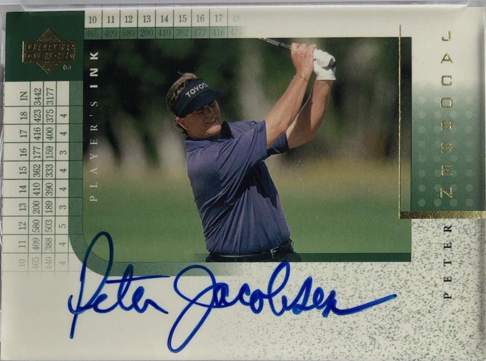 Peter Jacobsen #PJ Golf Cards 2001 Upper Deck Player's Ink