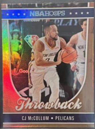 CJ McCollum #5 Basketball Cards 2022 Panini Hoops Throwback