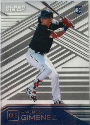 Andres Gimenez #19 Baseball Cards 2021 Panini Chronicles Clear Vision