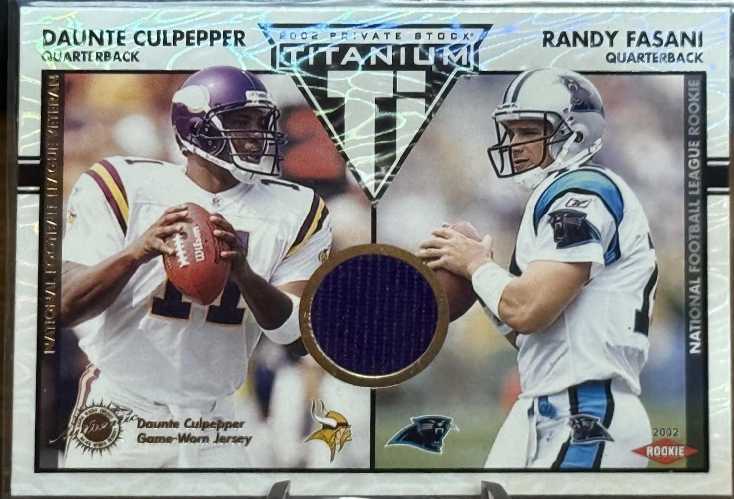 Daunte Culpepper / Randy Fasani #140 2002 Pacific Private Stock Titanium Football