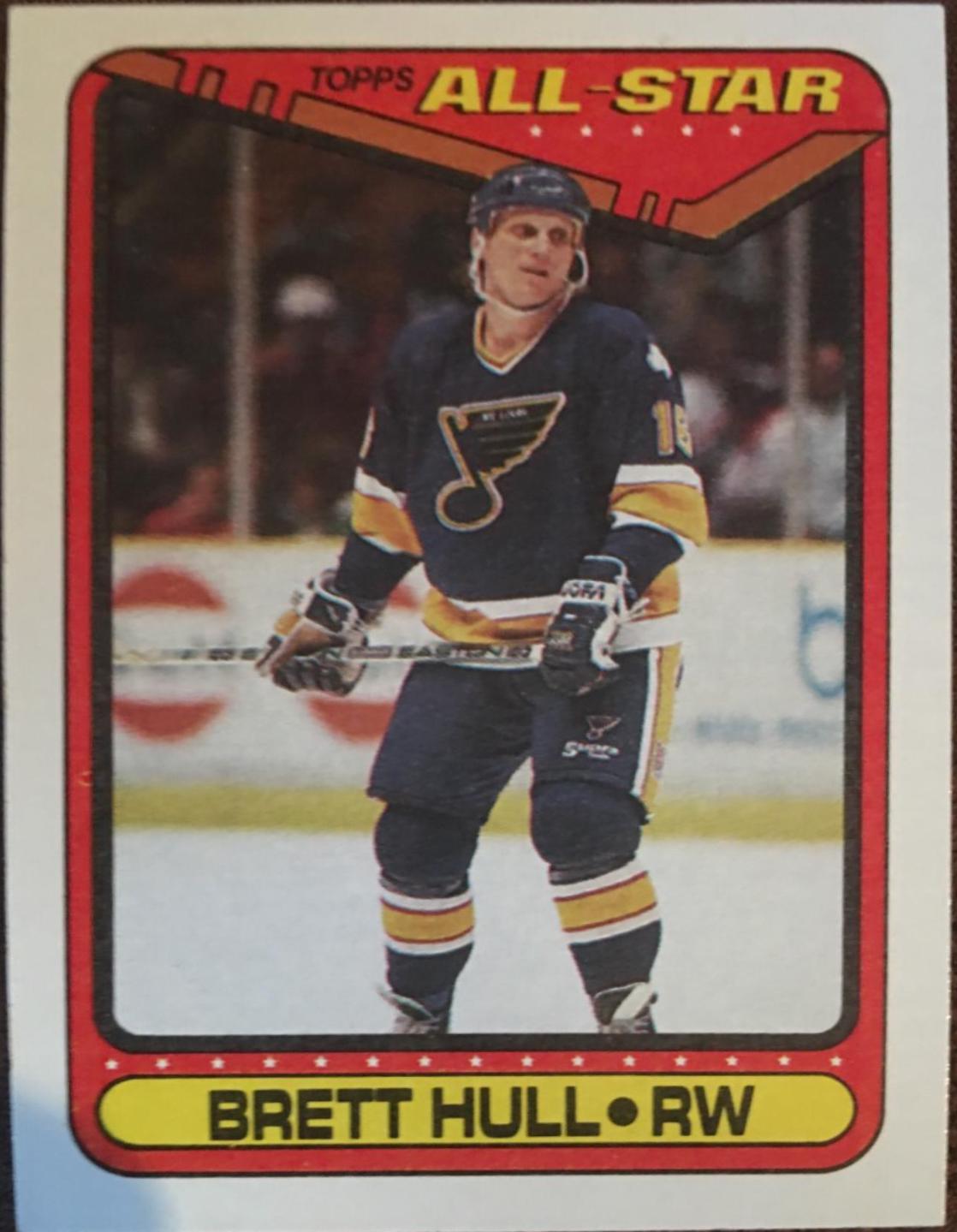 Brett Hull #195 Hockey Cards 1990 Topps