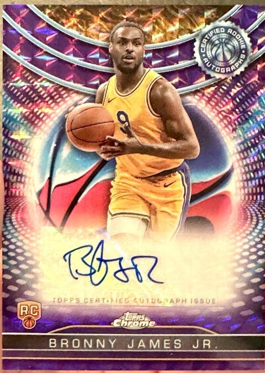 Bronny James Jr. [Purple Geometric Refractor] #TCA-BJJ Prices