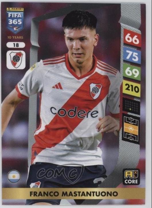 Franco Mastantuono #18 2025 Panini Adrenalyn XL FIFA 365