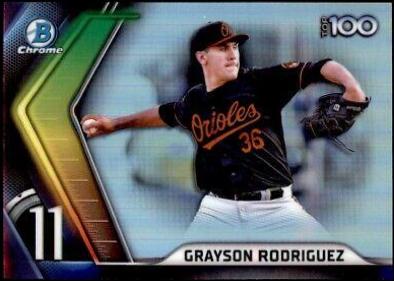 Grayson Rodriguez #BTP-11 Baseball Cards 2022 Bowman Scouts' Top 100