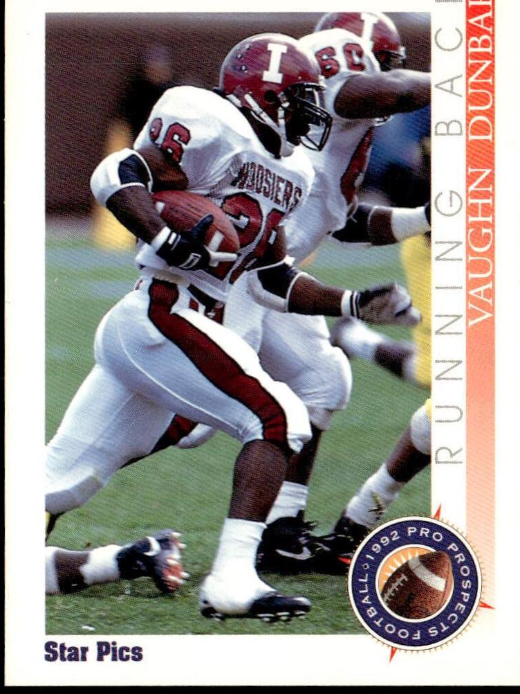 Vaughn Dunbar #26 1992 Star Pics Football