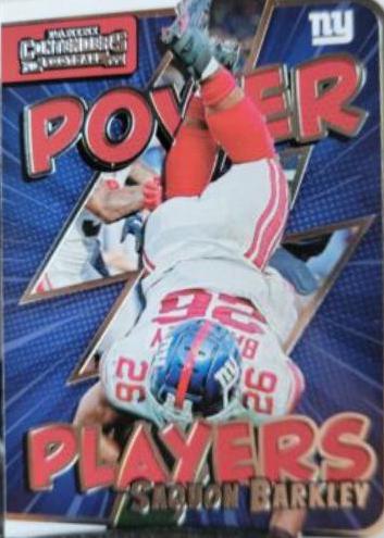 Saquon Barkley #PWR-SBA Football Cards 2022 Panini Contenders Power Players