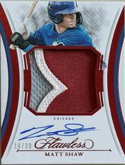 Matt Shaw [Ruby] #21 Baseball Cards 2025 Panini Flawless Patch Autograph Prices