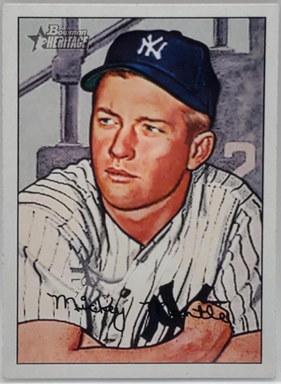Mickey Mantle #7 Baseball Cards 2007 Bowman Heritage Mantle