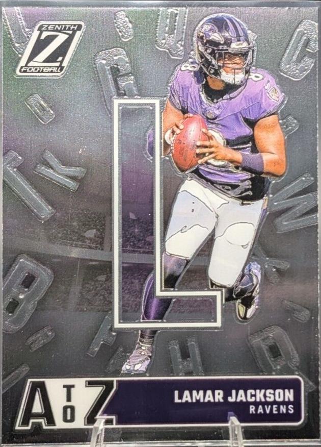 Lamar Jackson #12 Football Cards 2024 Panini Zenith A to Z