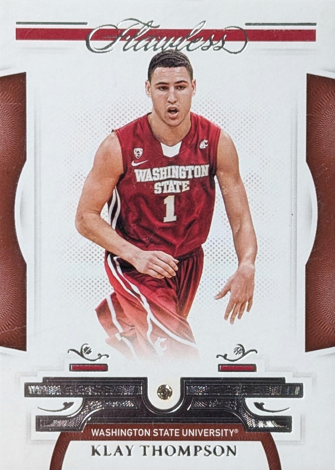 Klay Thompson #47 Basketball Cards 2021 Panini Flawless Collegiate