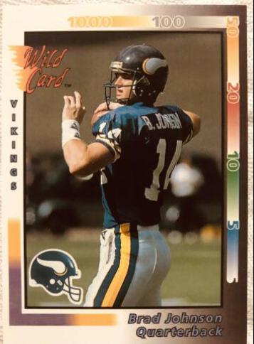 Brad Johnson #427 Football Cards 1992 Wild Card