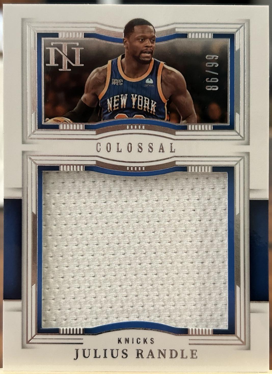 Julius Randle #CM-RAN Basketball Cards 2023 Panini National Treasures Colossal Materials