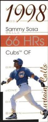 Sammy Sosa #R2 Baseball Cards 1999 Upper Deck Ovation Curtain Calls