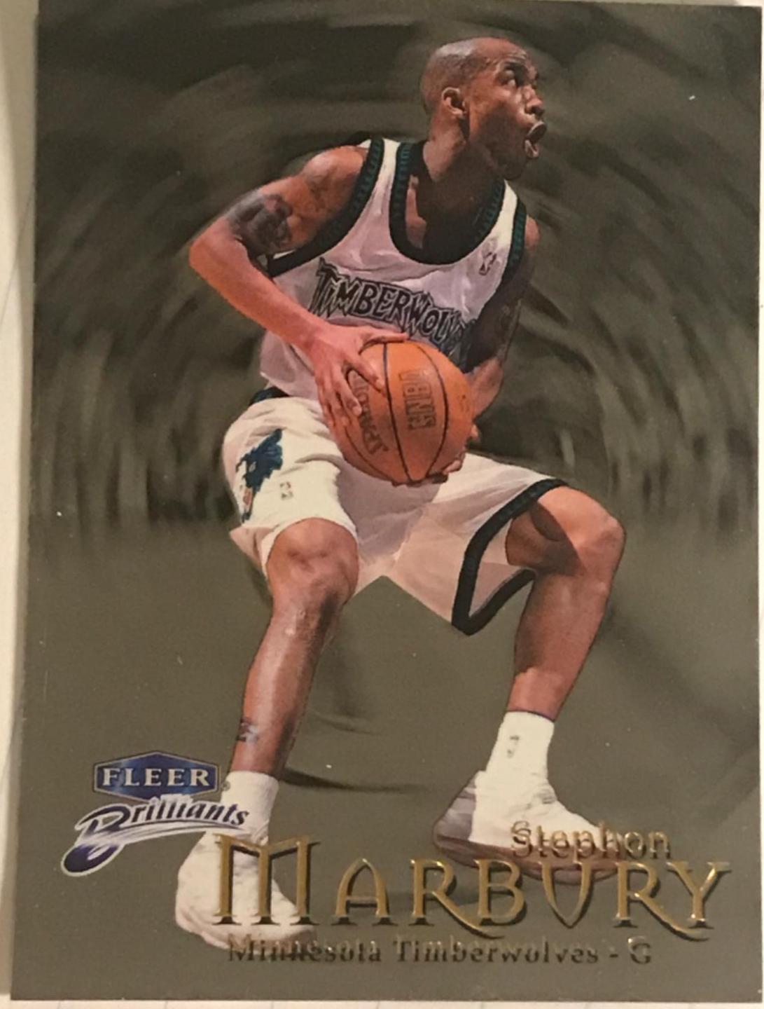 Stephon Marbury #7 Basketball Cards 1998 Fleer Brilliants