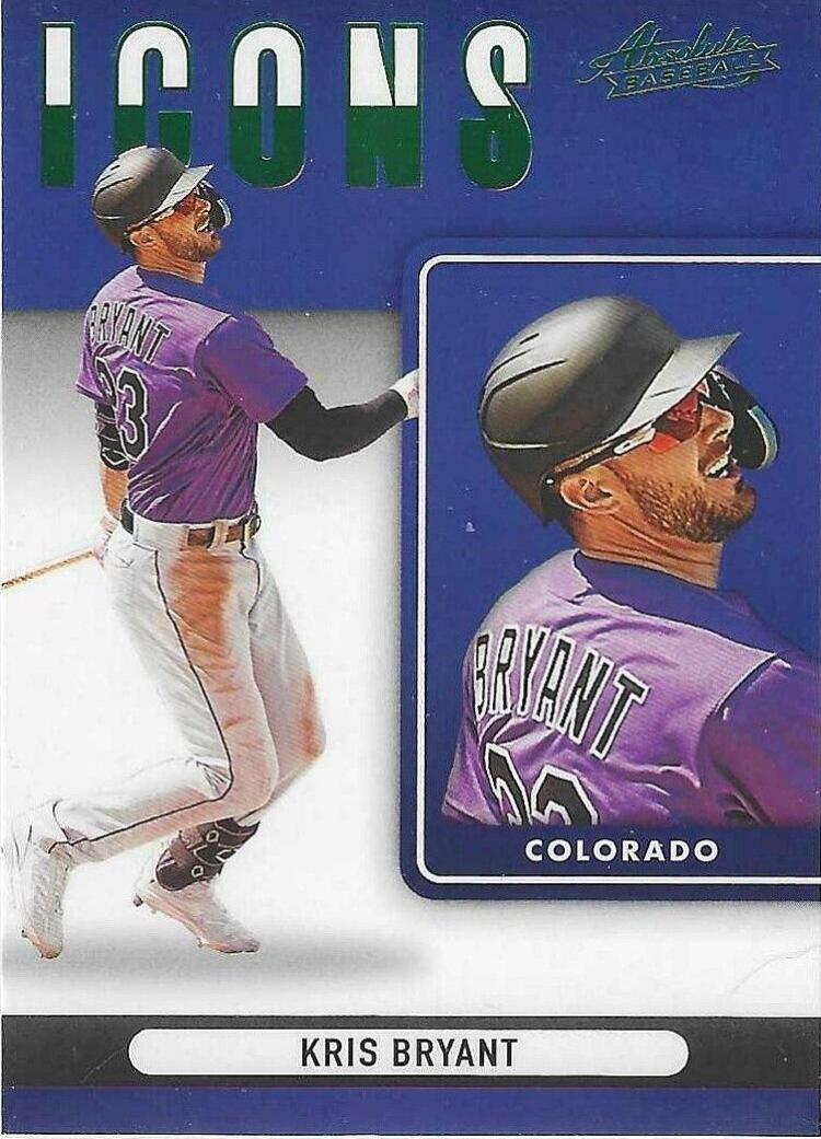 Kris Bryant #I-13 Baseball Cards 2022 Panini Absolute Icons