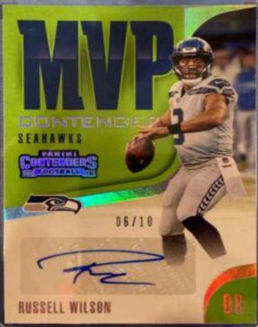 Russell Wilson Football Cards 2018 Panini Contenders MVP Autographs