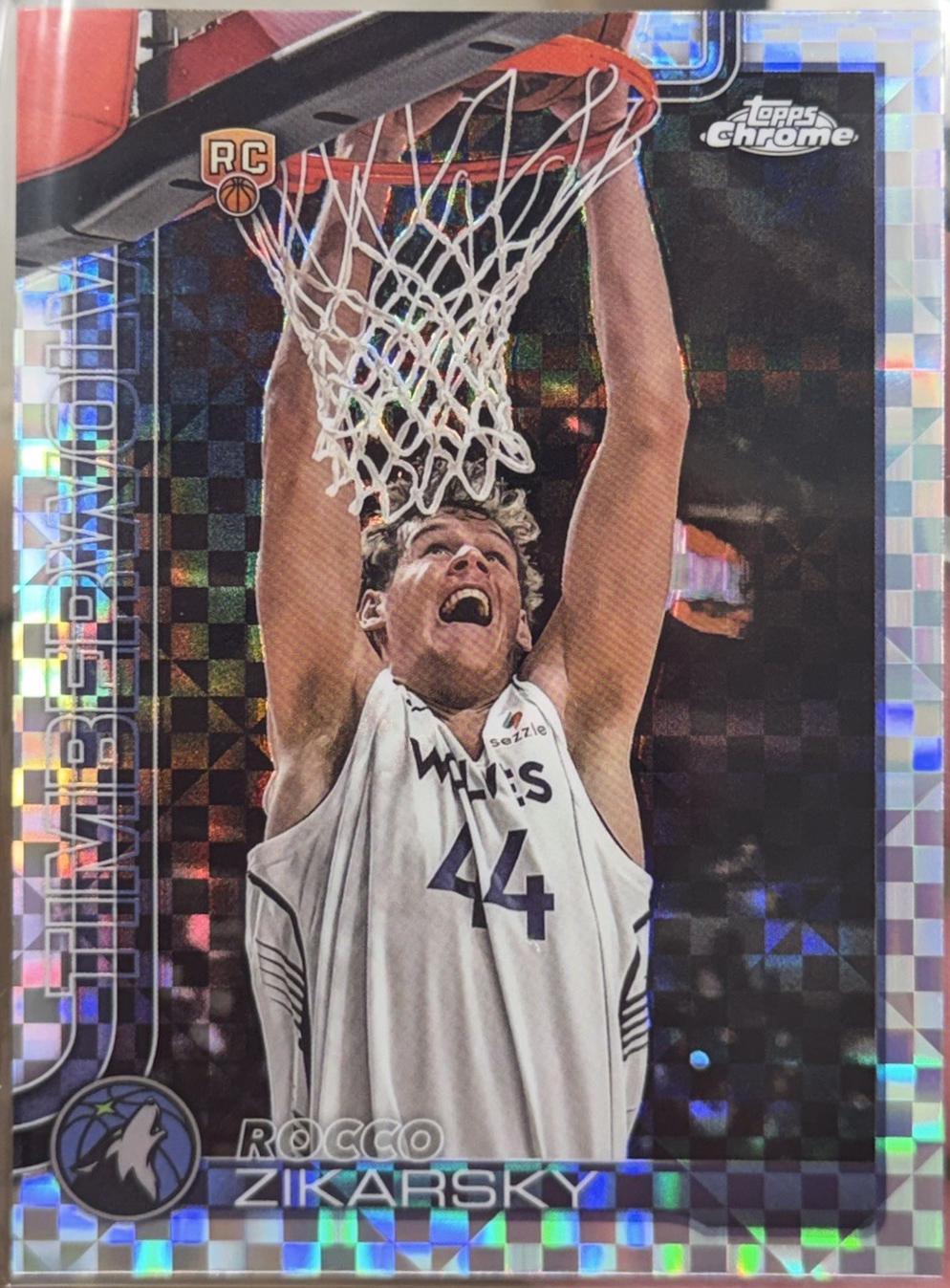 2025 Topps Chrome Rocco Zikarsky [X-Fractor] #296 card