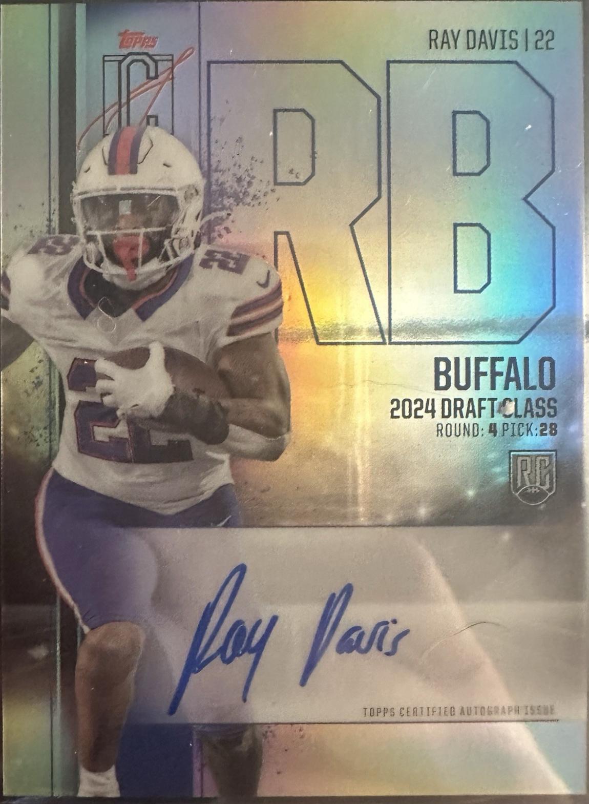Ray Davis #RCV-RD 2024 Topps Signature Class Rookie Chrome Variation Football