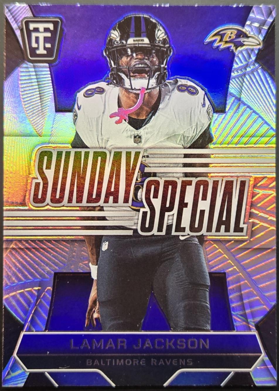 Lamar Jackson #9 Football Cards 2024 Panini Totally Certified Sunday Special