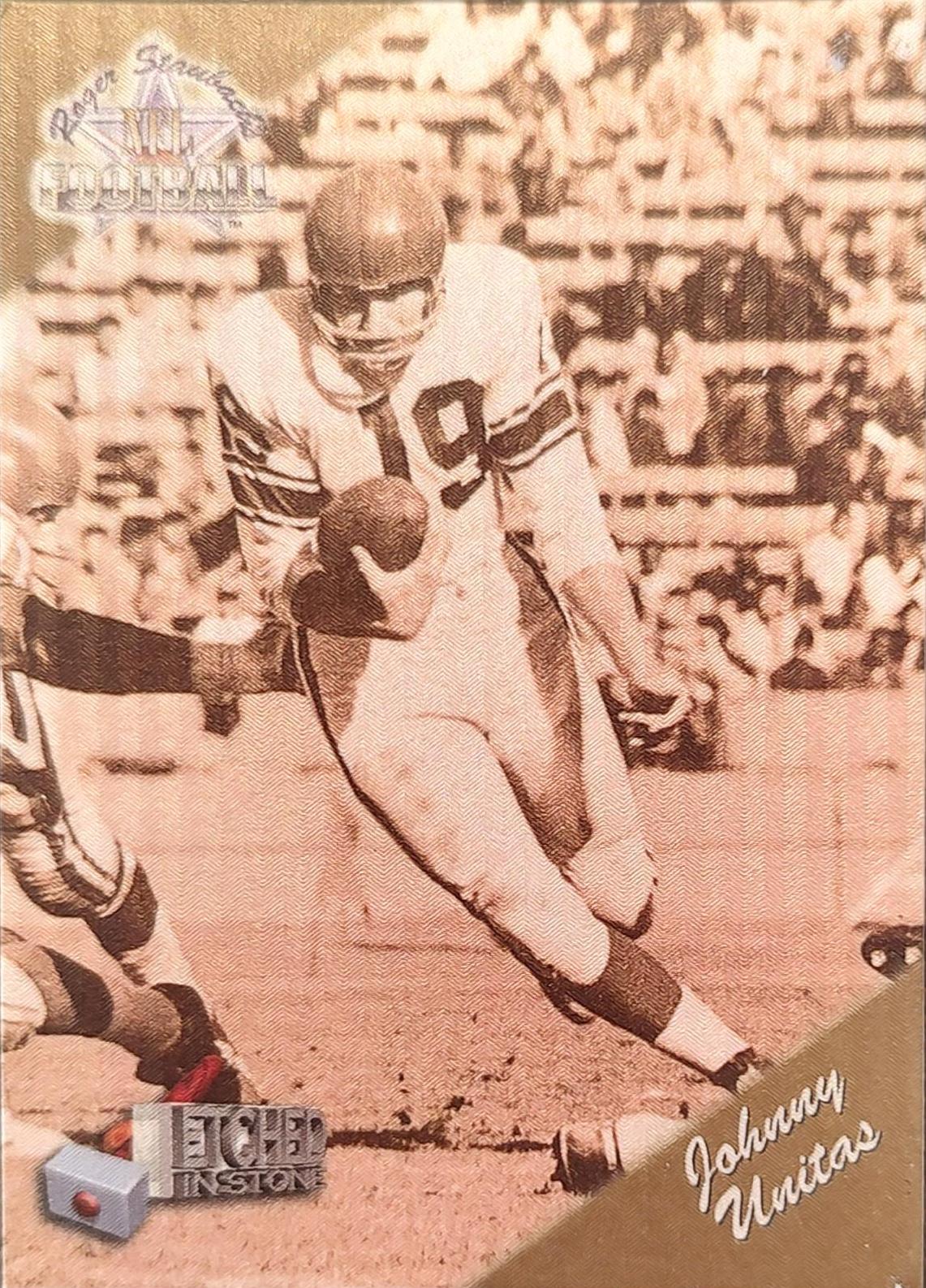 Johnny Unitas #ES5 Football Cards 1994 Ted Williams CO Etched in Stone