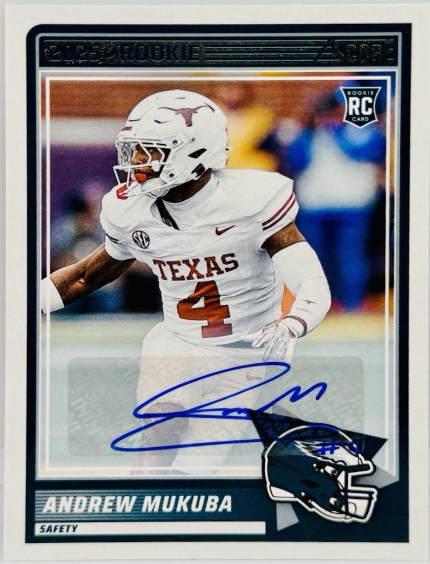 Andrew Mukuba [Signature] #98 Prices | 2025 Panini Score Rookie ...