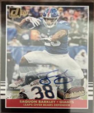 Saquon Barkley #H 4 Football Cards 2019 Donruss Highlights Autographs